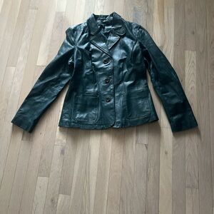 Chadwicks Dark Green Leather Jacket